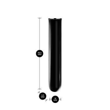 Vista frontal do painel frontal para Ploom Aura na cor Jet Black.
