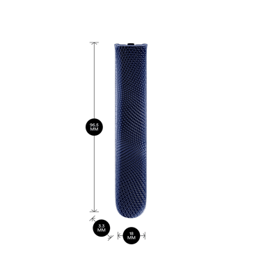 Vista frontal do Painel Frontal Ploom Aura em cor Navy Blue padrão brilhante.