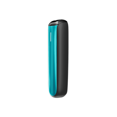 Vista lateral do painel frontal Ocean Blue para Ploom AURA