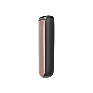 Vista lateral do painel frontal Rose Gold para Ploom AURA
