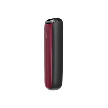 Vista lateral do painel frontal Ploom Aura na cor Dark Orchid.