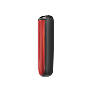 Vista lateral do painel frontal Lava Red para Ploom AURA