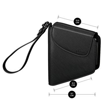 Estojo Duo em couro Jet Black