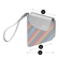 Estojo Duo em tecido multicolorido e couro Silver