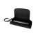 Vista lateral do Estojo Individual em couro Saffiano Jet Black com o dispositivo Ploom AURA